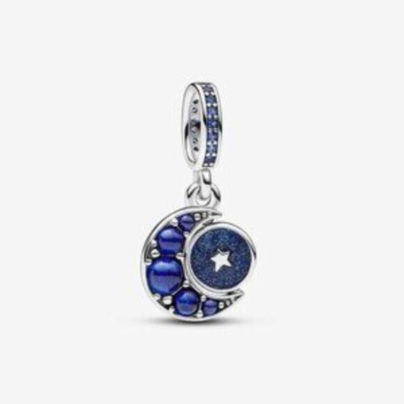 Pandora Jewelry - Sparkling Moon Spinning Dangle Charm
